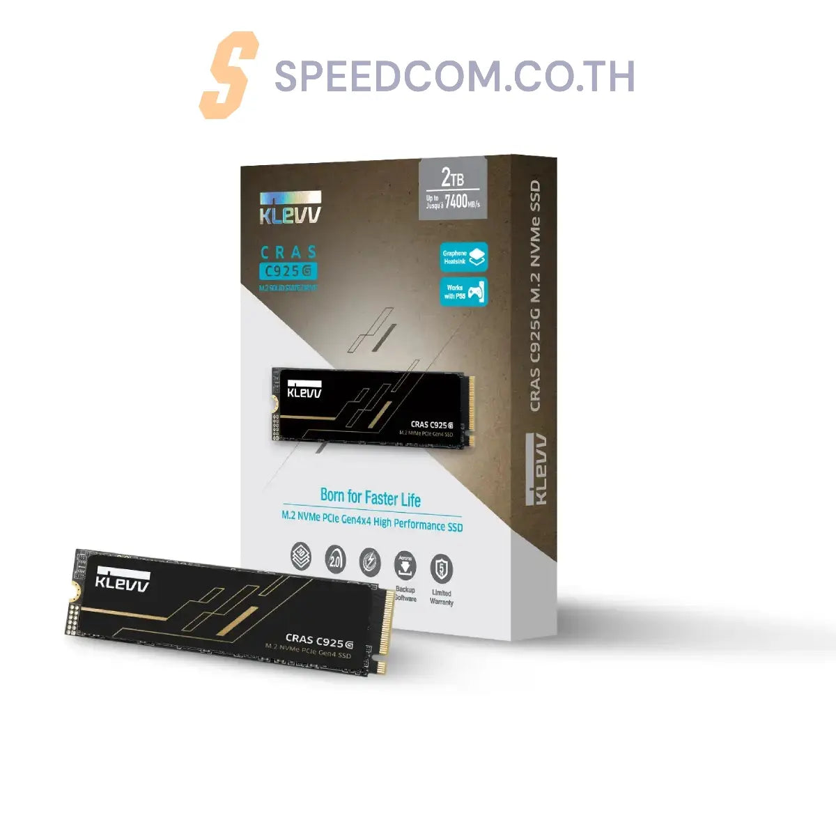 เอสเอสดี KLEVV CRAS C925G M.2 NVMe PCIe Gen4x4 - SpeedCom