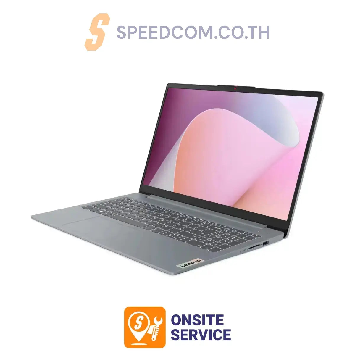 โน๊ตบุ๊ค Lenovo IdeaPad Slim 3 15AMN8-82XQ00T4TA Ryzen 5 สีเทา (Arctic Grey)SpeedCom