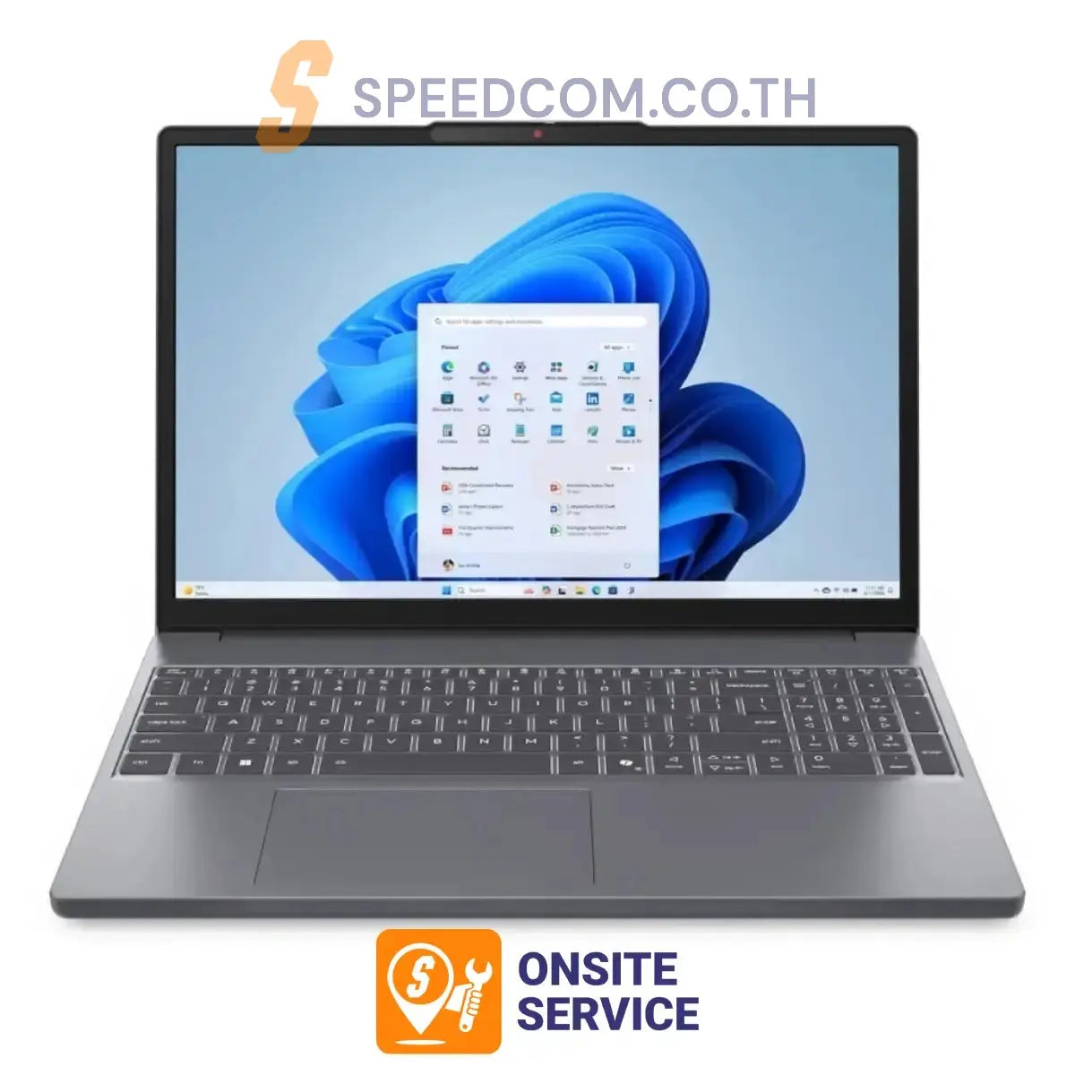 โน๊ตบุ๊ค Lenovo IdeaPad Slim 3 15ARP10-83K7009GTA Ryzen 7 สีเทา (Luna Grey)SpeedCom