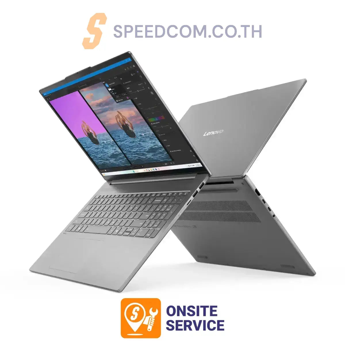 โน๊ตบุ๊ค Lenovo IdeaPad Slim 5 16AHP10-83HW0002TA Ryzen 7 สีเทา (Luna Grey)SpeedCom