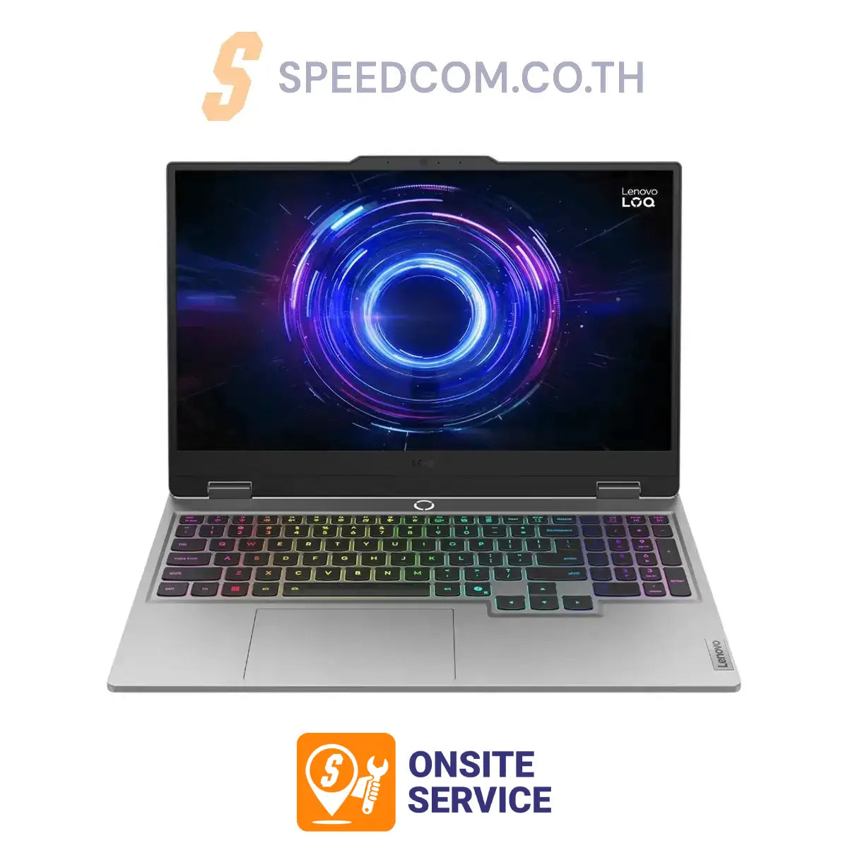 โน๊ตบุ๊ค Lenovo LOQ 15IRX10-83JE00MGTA i7 Gen13 สีเทา (Luna Gray)SpeedCom