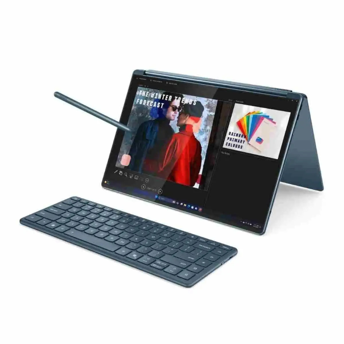 โน๊ตบุ๊ค Lenovo Yoga Book 9 14IAH10-83KJ002ATA Ultra 9 สีน้ำเงิน (Tidal Teal) - SpeedCom