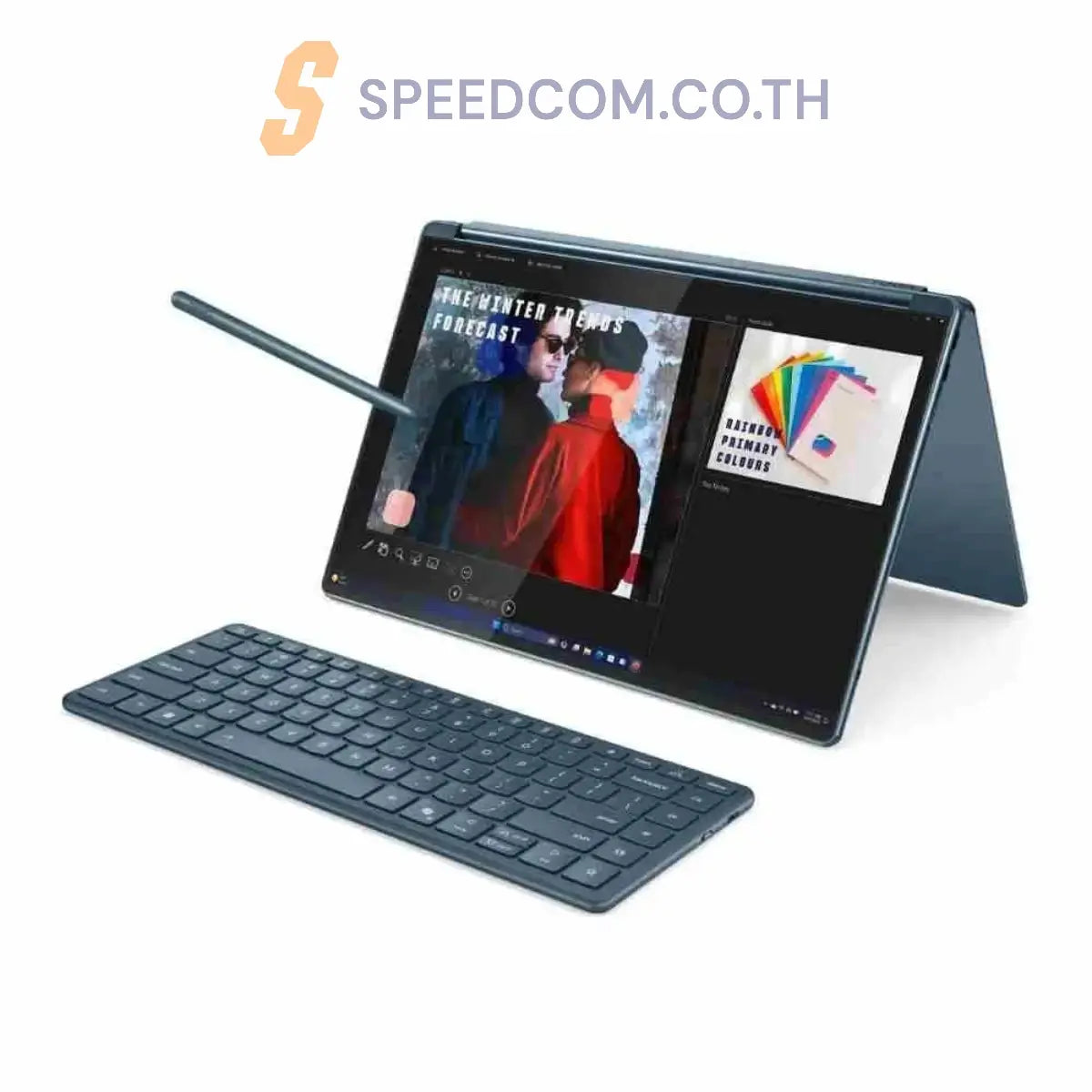 โน๊ตบุ๊ค Lenovo Yoga Book 9 14IAH10-83KJ002ATA Ultra 9 สีน้ำเงิน (Tidal Teal) - SpeedCom