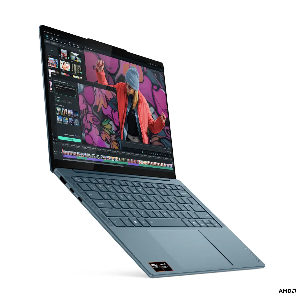 โน๊ตบุ๊ค Lenovo Yoga Slim 7 14AKP10-83JY000TTA Ryzen AI 7 สีน้ำเงิน (Tidal Teal) - SpeedCom