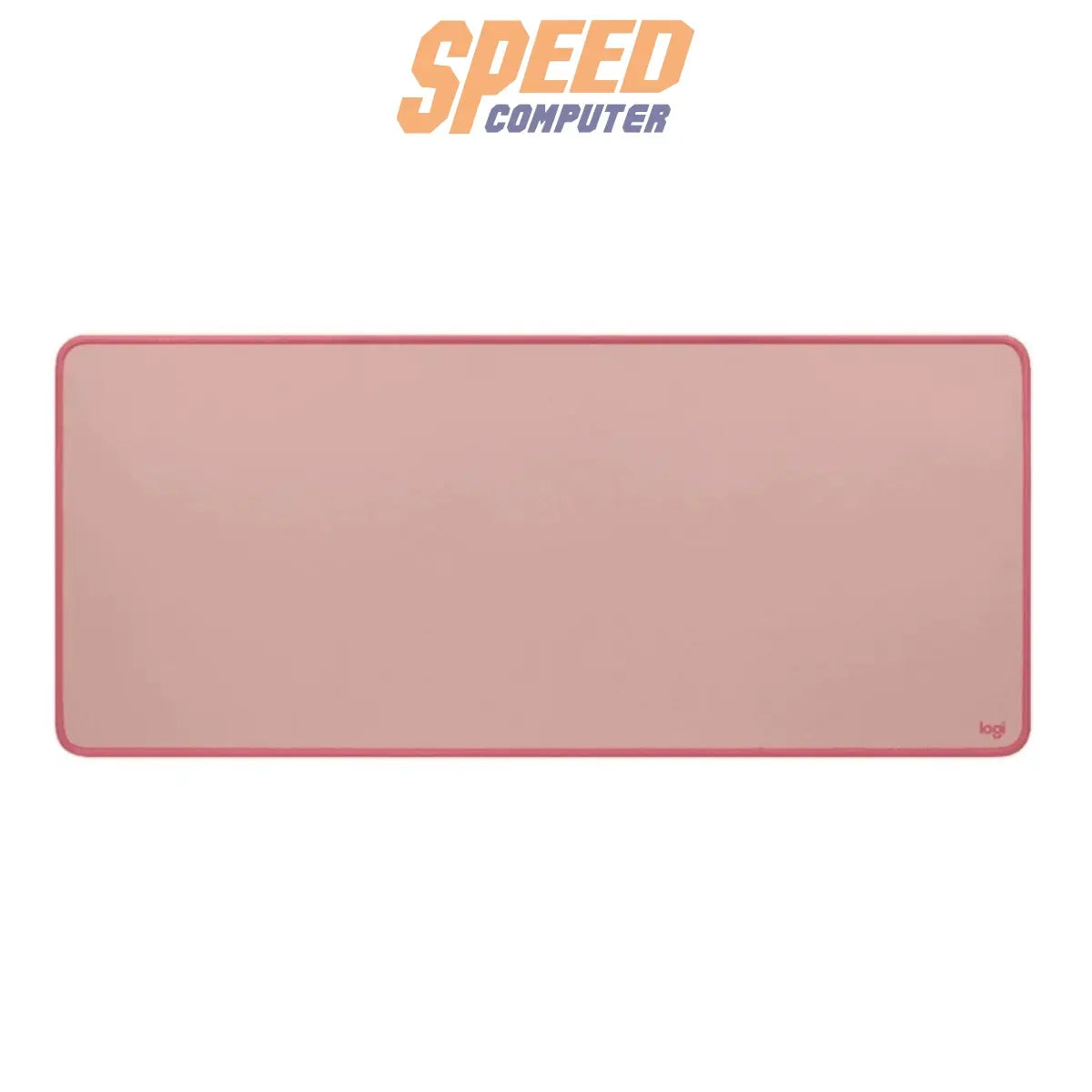 แผ่นรองเมาส์ Logitech Desk Mat สี Dark Rose ขนาดใหญ่ พื้นผิวเรียบ กันน้ำ ใช้งานสบายทั้งเมาส์และคีย์บอร์ด