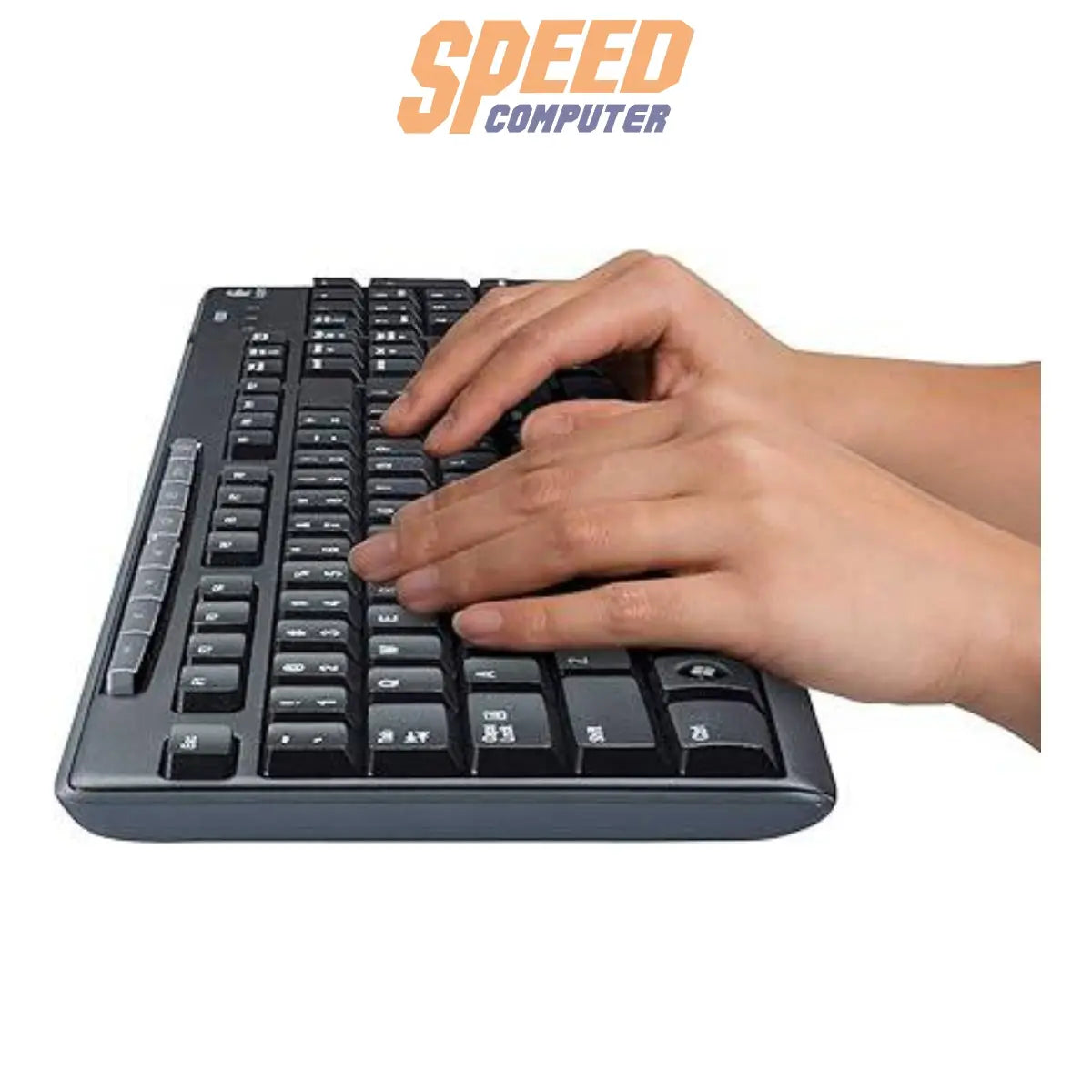 คีย์บอร์ดและเมาท์ Logitech MK200 สีดำSpeedCom