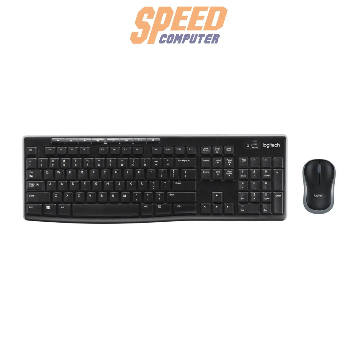 คีย์บอร์ดและเมาส์ไร้สาย Logitech MK270R สีดำ