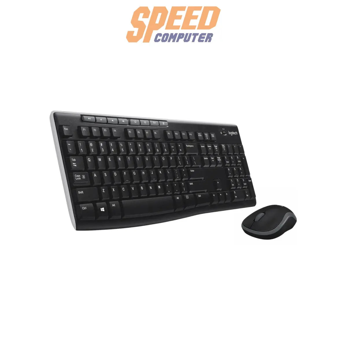คีย์บอร์ดและเมาส์ไร้สาย Logitech MK270R สีดำ