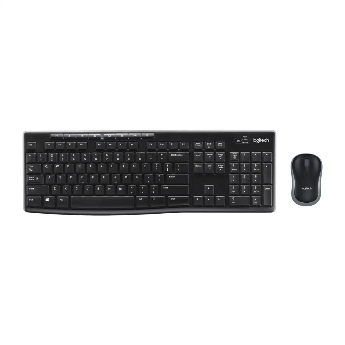 คีย์บอร์ดและเมาส์ไร้สาย Logitech MK270R สีดำ