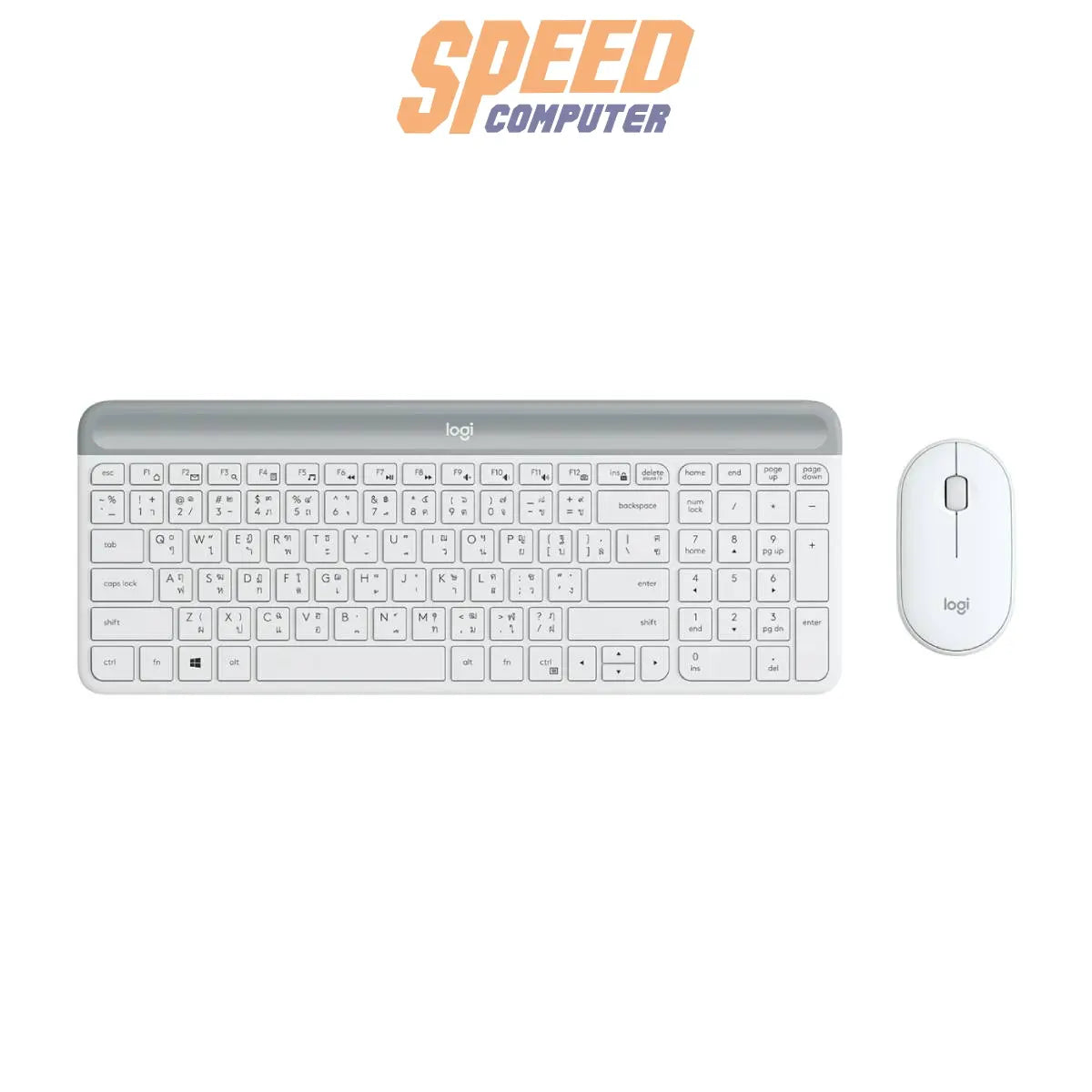 คีย์บอร์ดและเมาส์ไร้สาย Logitech MK470 SLIM - SpeedCom