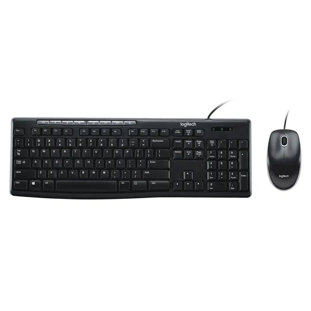 คีย์บอร์ดและเมาท์ Logitech MK200 สีดำ