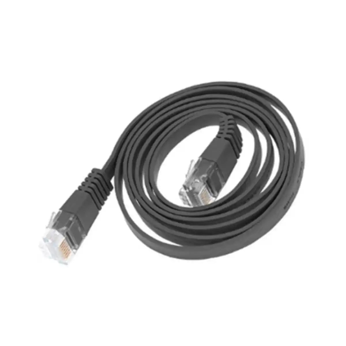 สายแลน MAZER M-CAT7F500-BK RJ-45 CAT7 Flat Cable 5 Meter สีดำ