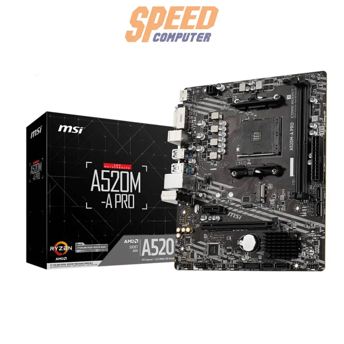 เมนบอร์ด MSI A520M A PRO DDR4SpeedCom