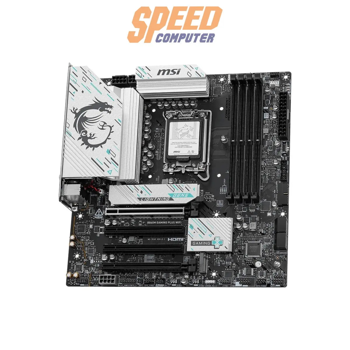 เมนบอร์ดเกมมิ่ง MSI B860M GAMING PLUS รองรับซีพียู Intel LGA 1851 และแรม DDR5 พร้อม Wi-Fi ในตัว เหมาะสำหรับพีซีเกมมิ่งประสิทธิภาพสูง