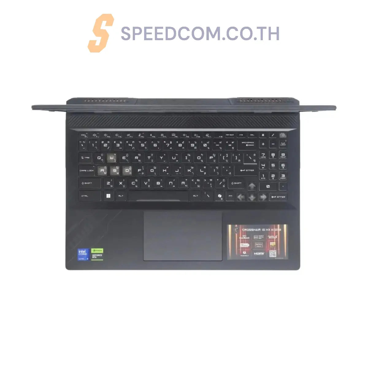 โน๊ตบุ๊ค MSI Crosshair 16 HX AI D2XWFKG-026TH Ultra 9 สีเทา (Cosmos Gray) - SpeedCom