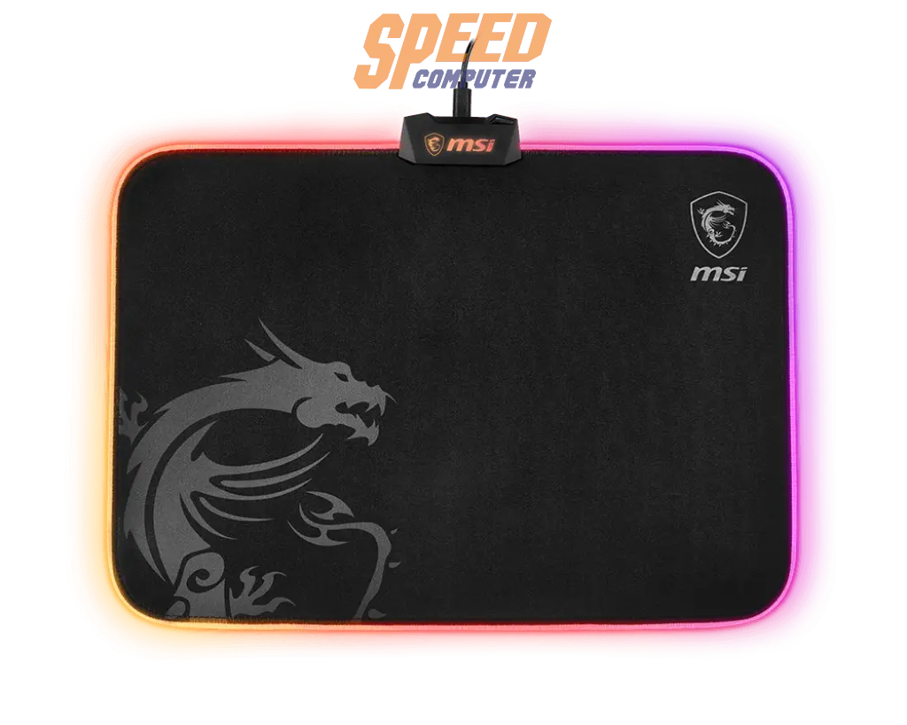 แผ่นรองเมาส์ MSI GAMING MOUSE PAD AGILITY GD60 RGB MICRO TEXTURED CLOTH (386*276*2cm)/ 2 Yrs warrantySpeedCom