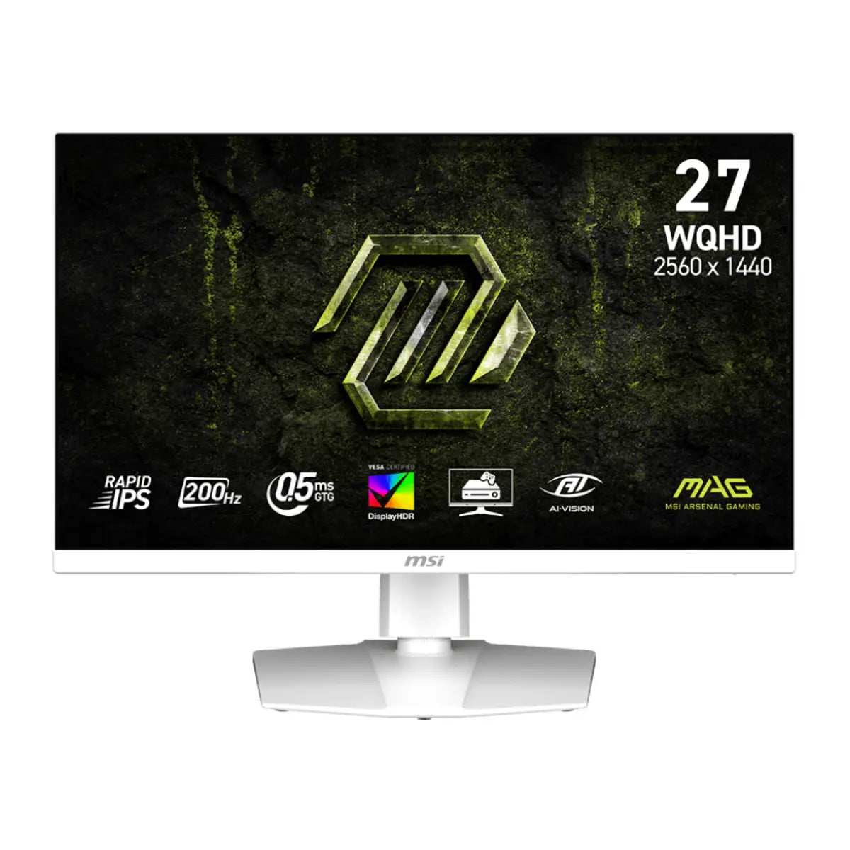 จอมอนิเตอร์ MSI MAG 274QRFW E20 27.0" Rapid IPS 200Hz สีขาว