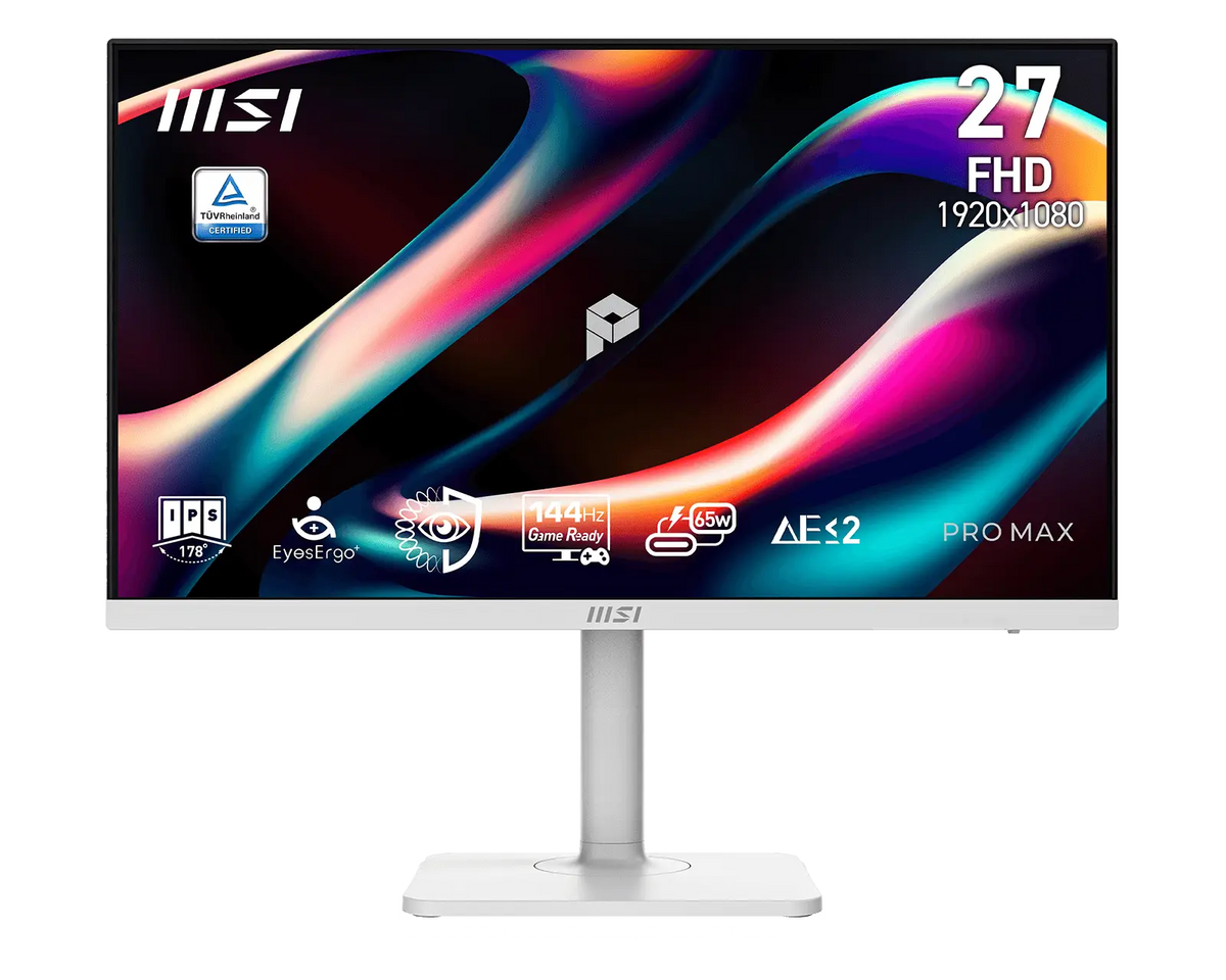 จอมอนิเตอร์ MSI PRO MAX 271PHW E14 27" FHD IPS 144Hz สีขาว