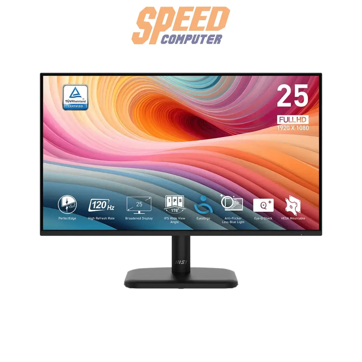 จอมอนิเตอร์ MSI PRO MP251L E2 24.5" IPS 120Hz สีดำSpeedCom