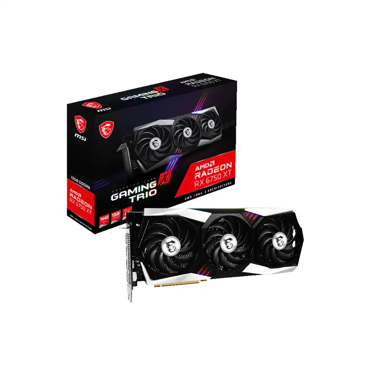การ์ดจอ MSI Radeon RX 6750 XT GAMING X TRIO 12GSpeedCom