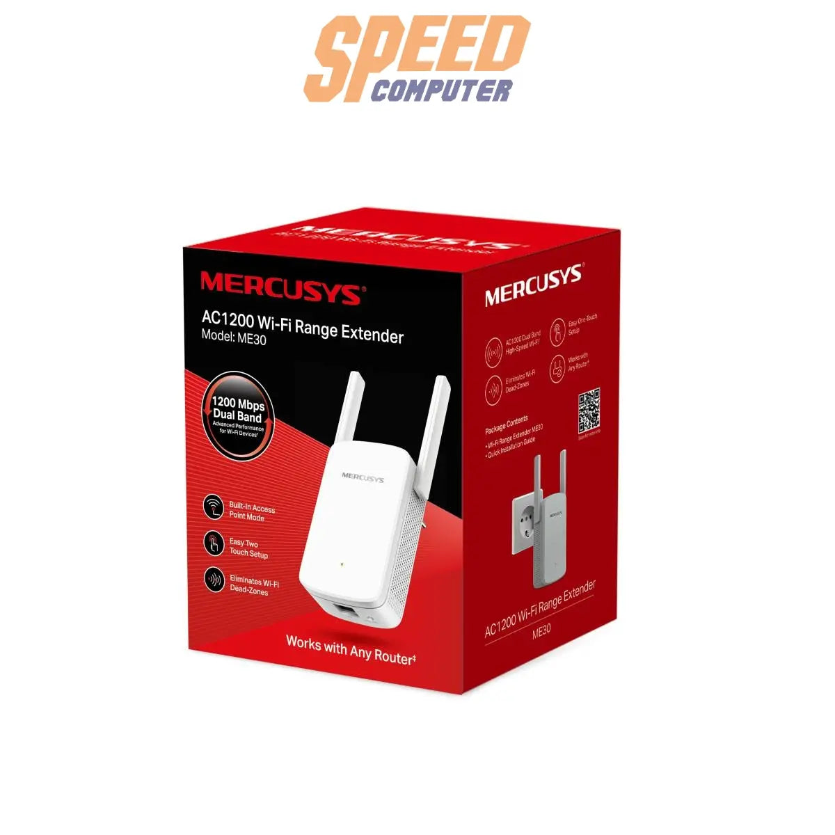 อุปกรณ์ขยายสัญญาณ Mercusys ME30 AC1200 Wi - Fi Range Extender - SpeedCom