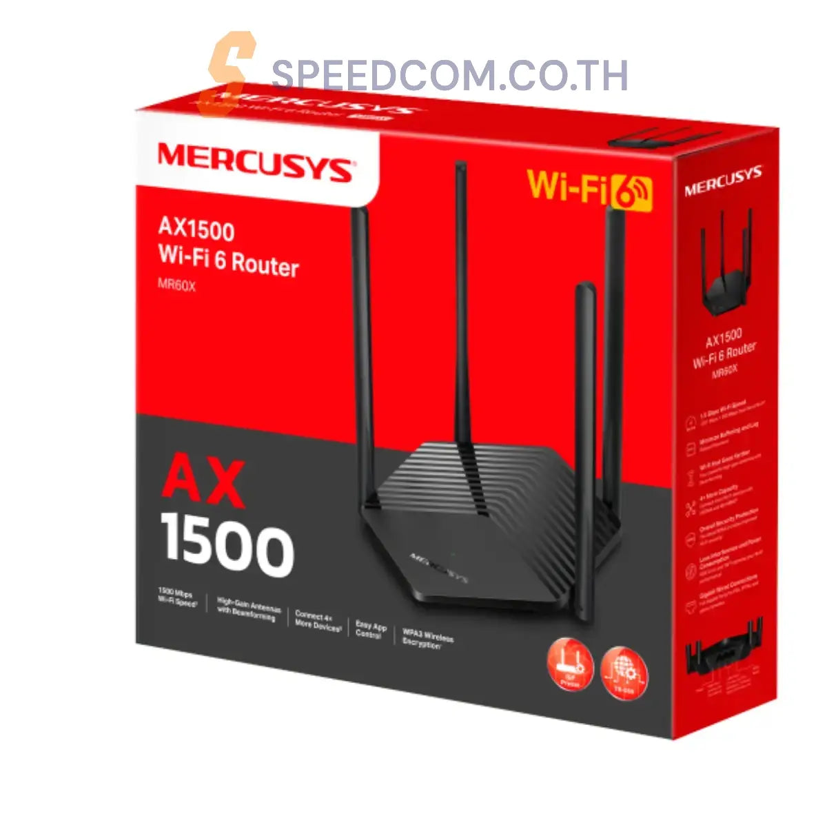 อุปกรณ์ขยายสัญญาณ Mercusys MR60X AX1500 Dual-Band Wi-Fi 6 - SpeedCom