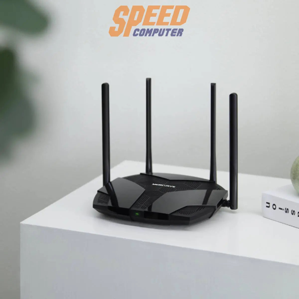 เราเตอร์ Mercusys MR80X AX3000 Dual - Band Wi - Fi 6 BLACK - SpeedCom