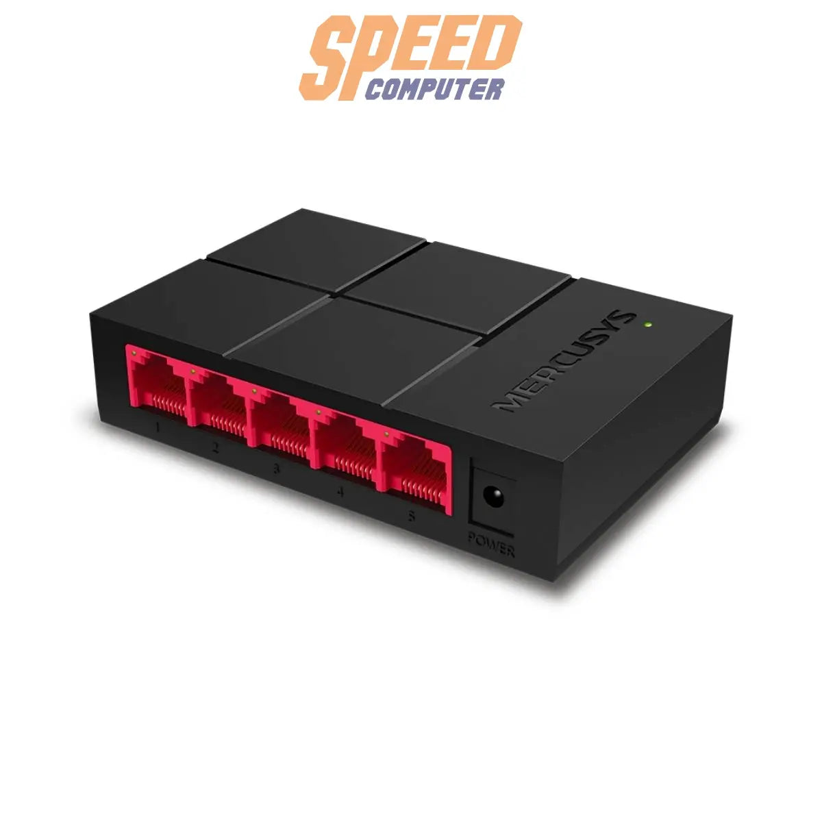 สวิตช์ฮับ Mercusys MS105G 5 - Port 10/100/1,000 Mbps Desktop Switch สีดำ - SpeedCom