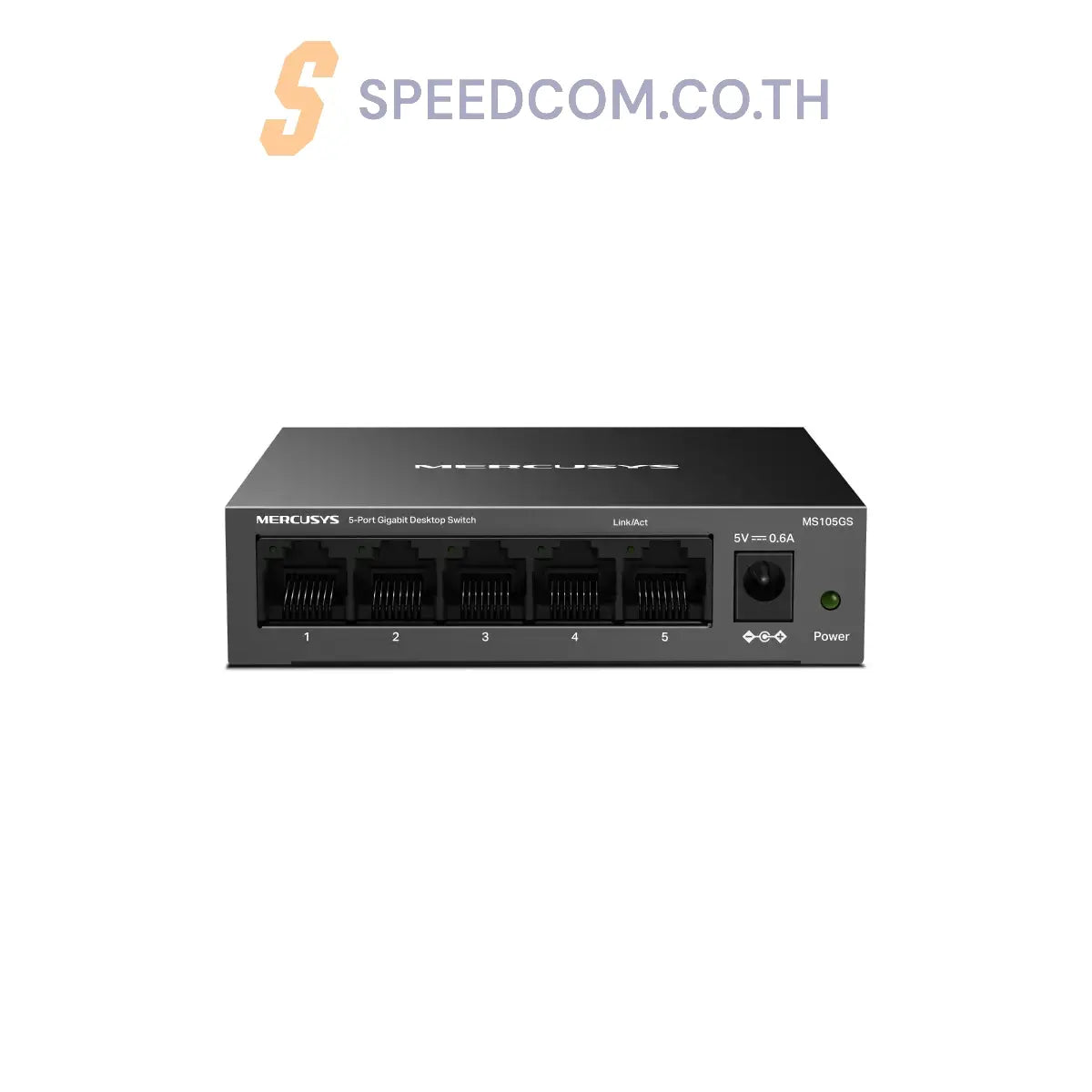 สวิตช์ฮับ Mercusys MS105GS 5-Port Gigabit Desktop Switch สีดำ