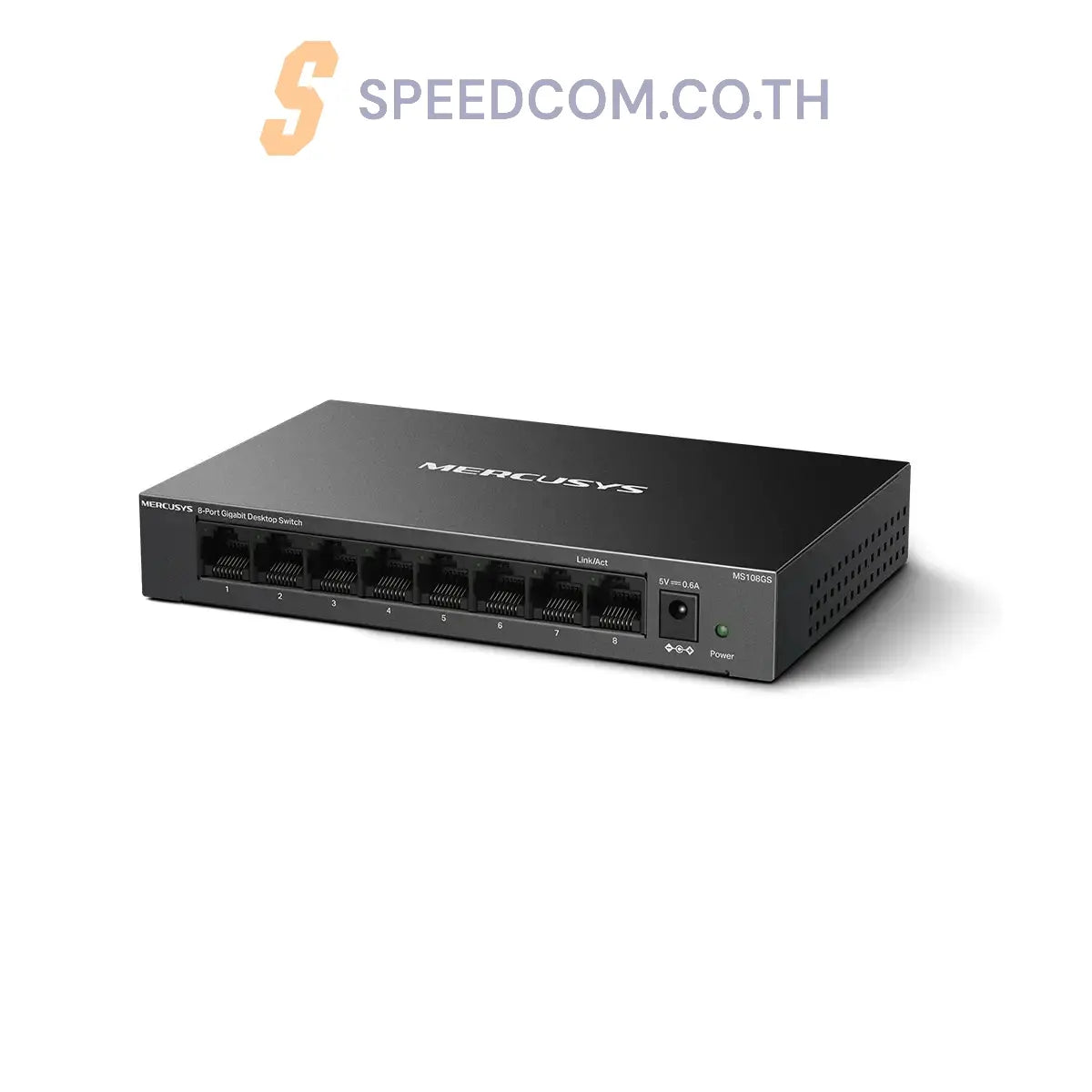 สวิตช์ฮับ Mercusys MS108GS 8-Port Gigabit Desktop Switch สีดำ