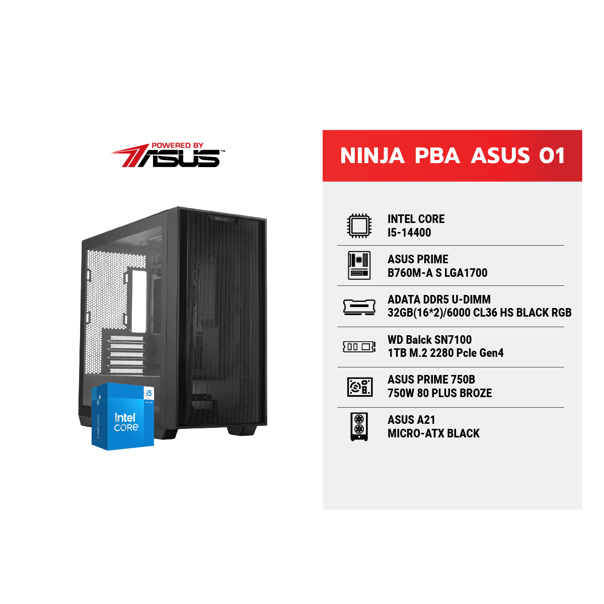 คอมประกอบ NINJA 01 Powered By ASUSSpeedCom