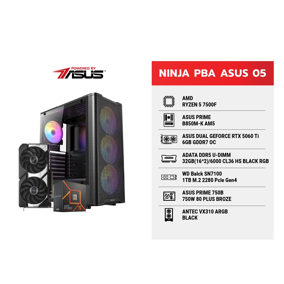 คอมประกอบ NINJA 05 Powered By ASUSSpeedCom