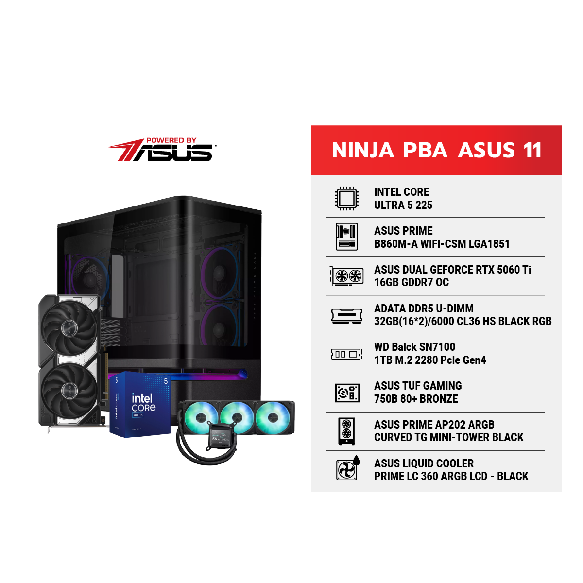 คอมประกอบ NINJA 11 Powered By ASUSSpeedCom