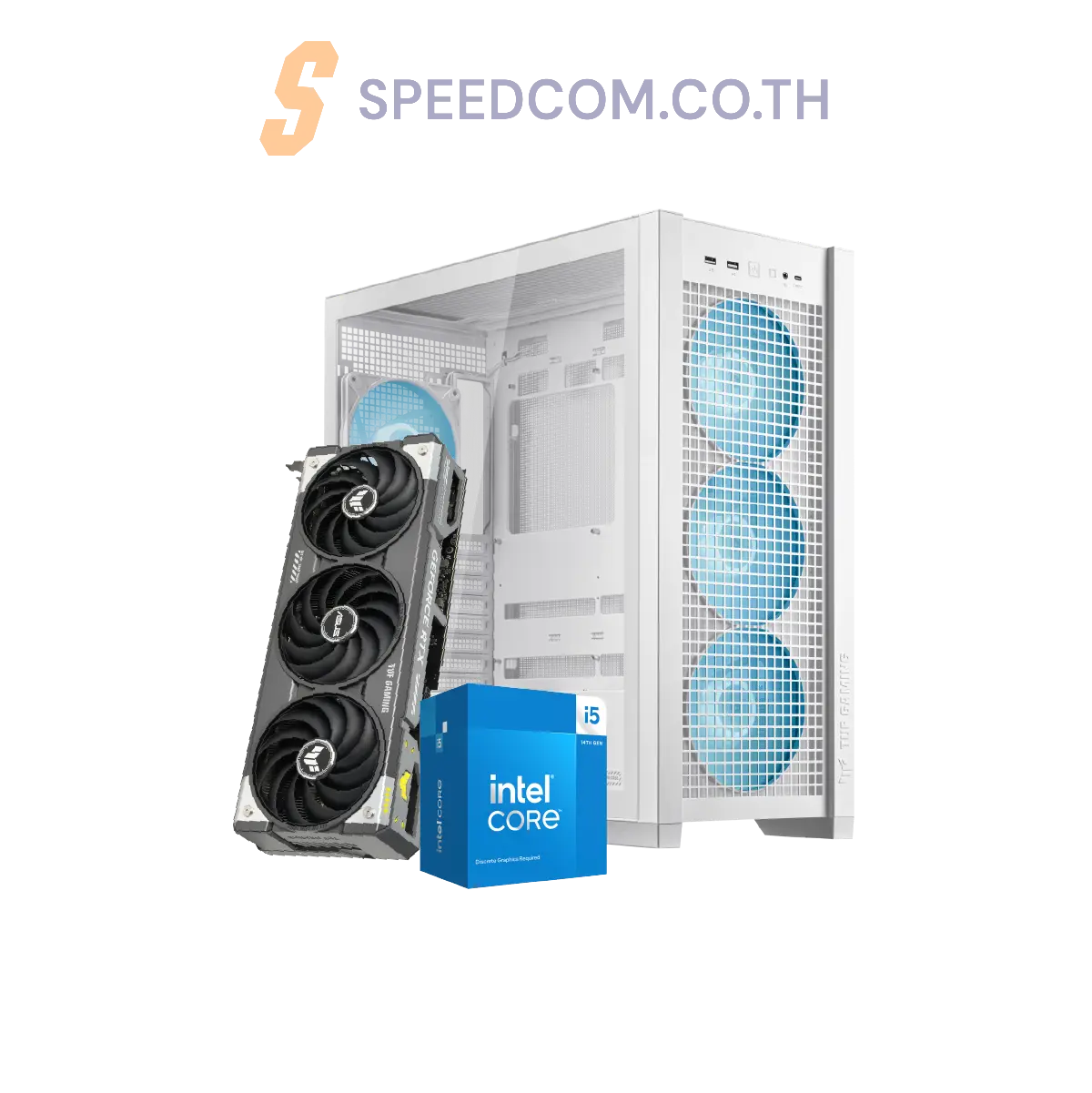 คอมประกอบ NINJA0818-I5-14400F-RTX5070-DDR5-32G Powered By ASUS - SpeedCom