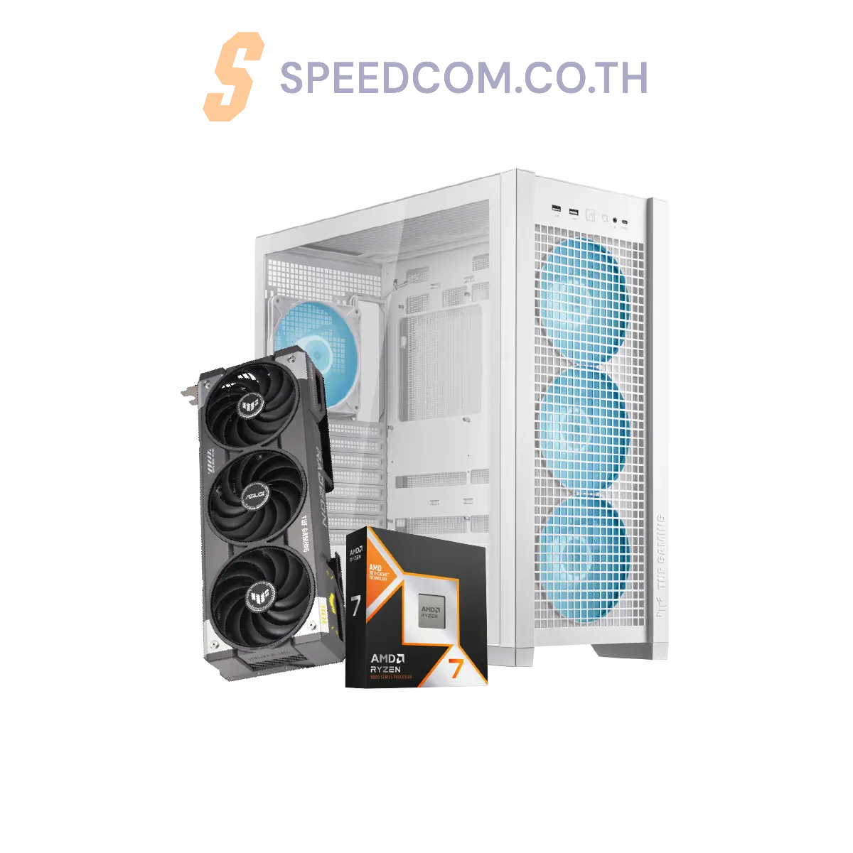 คอมประกอบ NINJA0820-R7-9800X3D-RX9070XT-DDR5-32G Powered By ASUS - SpeedCom