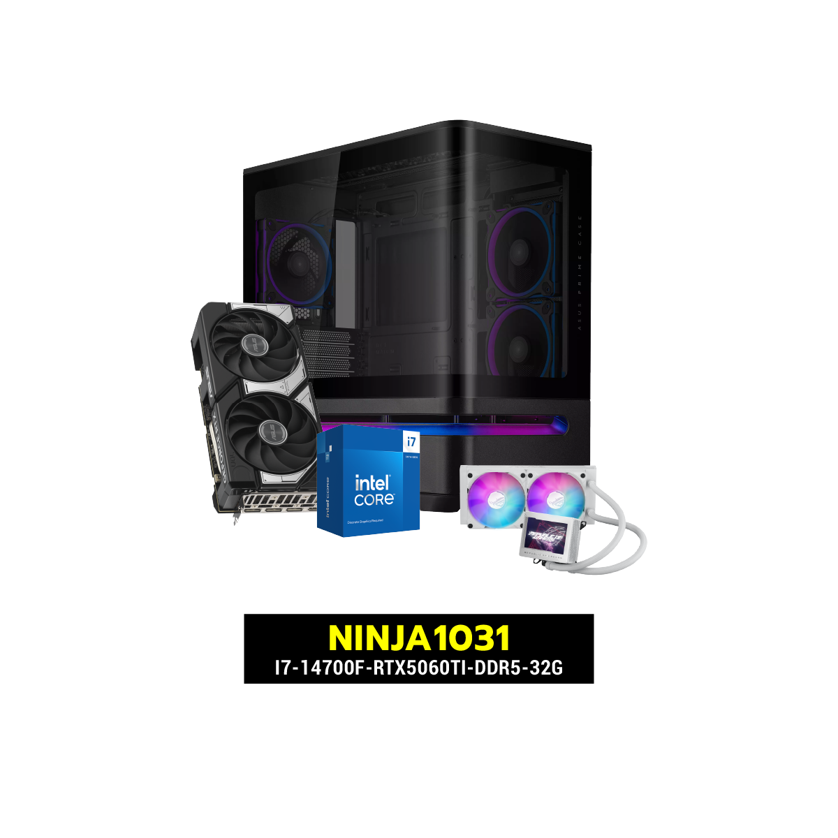 คอมประกอบ NINJA1031-I7-14700F-RTX5060TI-DDR5-32G Powered BY ASUS