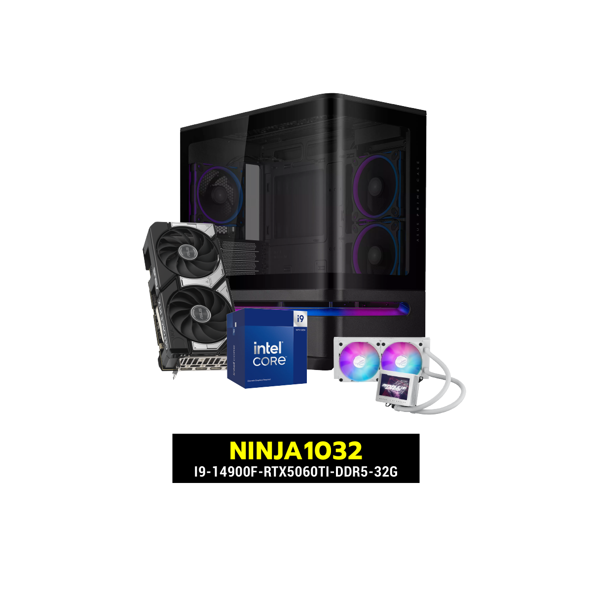 คอมประกอบ NINJA1032-I9-14900F-RTX5060TI-DDR5-32G Powered BY ASUS