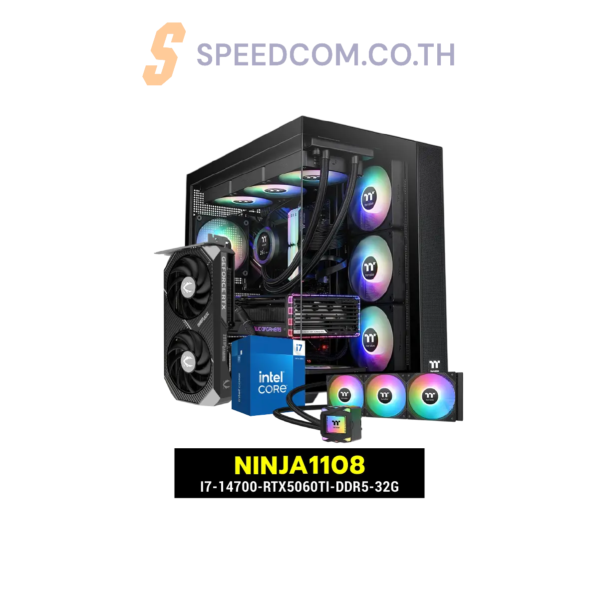 คอมประกอบ NINJA1108-I7-14700-RTX5060TI-DDR5-32GSpeedCom