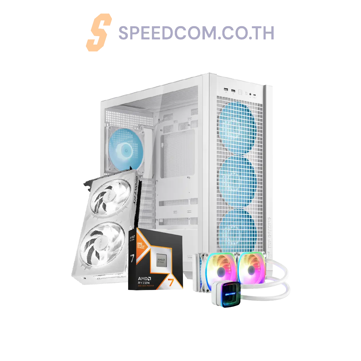 คอมประกอบ NINJA1110-R7-9800X3D-RTX5070-DDR5-32G-WHITESpeedCom