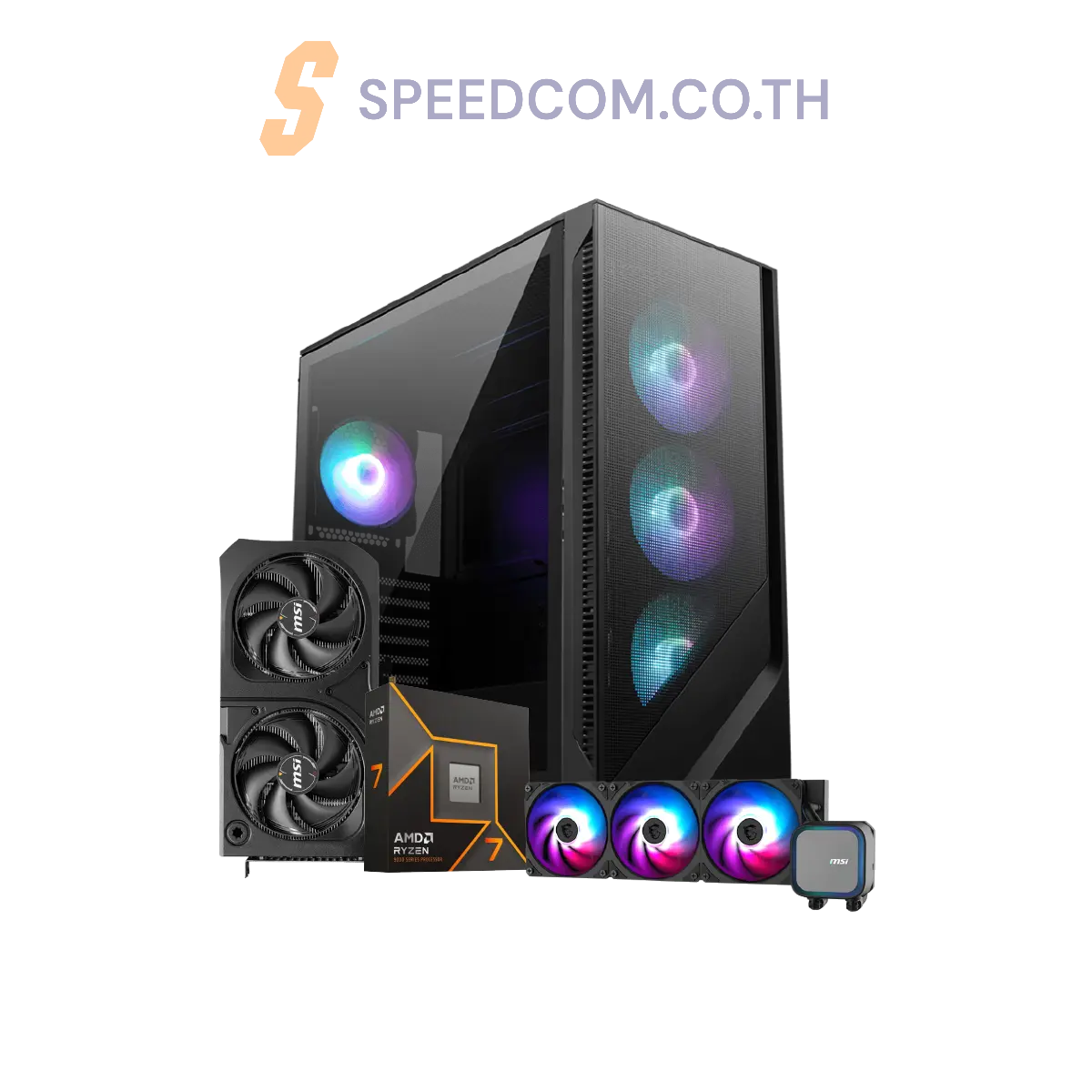 คอมประกอบ NINJA1115-R7-9700X-5060TI-DDR5-32G Powered BY MSISpeedCom