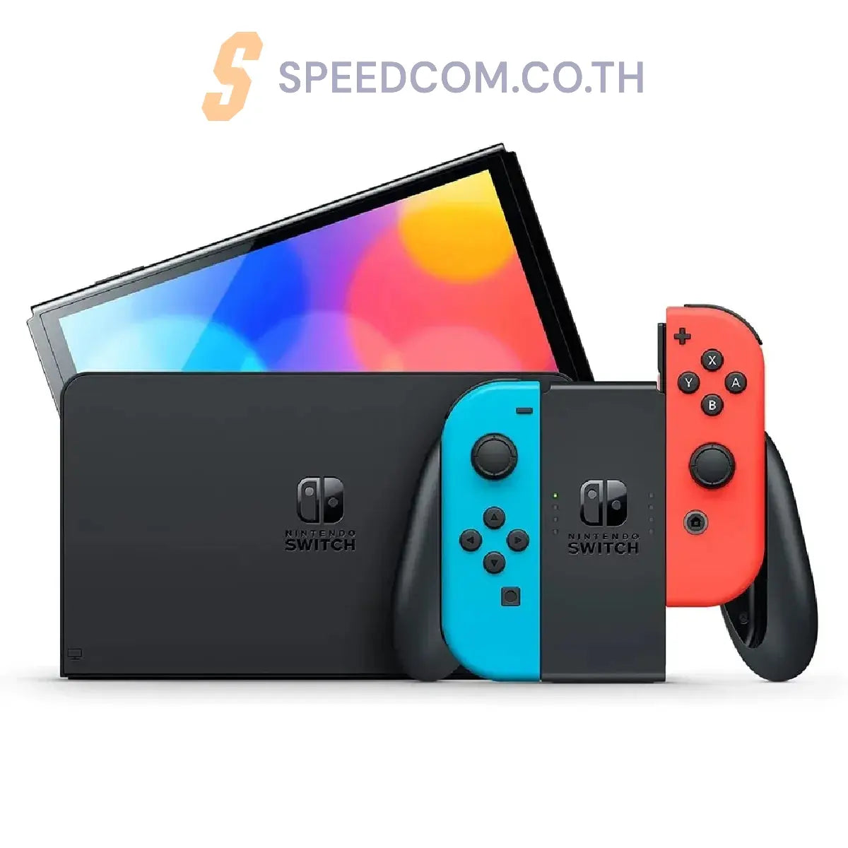 เครื่องเล่นเกมพกพา Nintendo Switch-H Oled Console Neon Red/Blue - SpeedCom