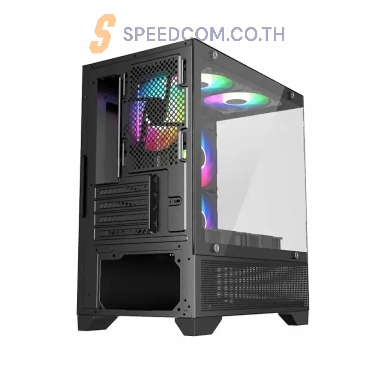 เคส Plenty GL210M M-ATX Tempered Glass - SpeedCom