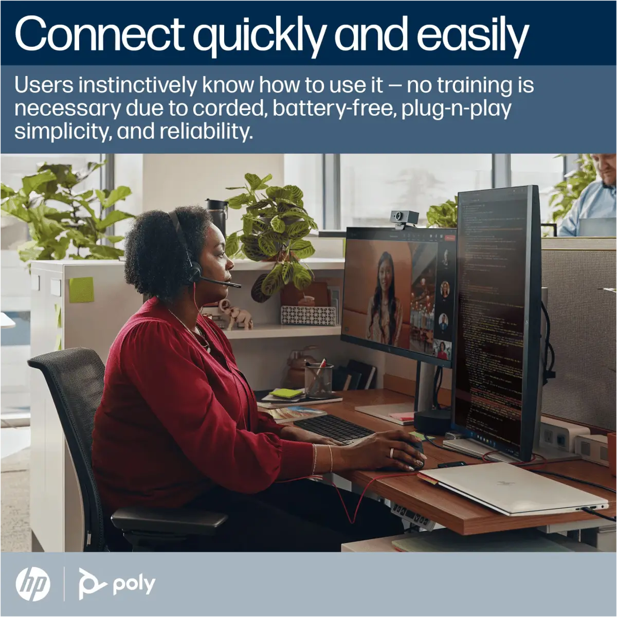 หูฟัง Poly Blackwire 3320 (8X220AA) USB-C Headset +USB-C/A Adapter