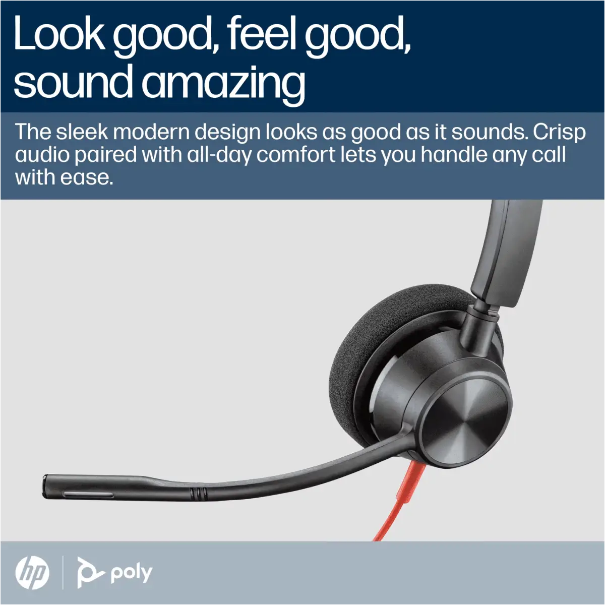 หูฟัง Poly Blackwire 3320 (8X220AA) USB-C Headset +USB-C/A Adapter