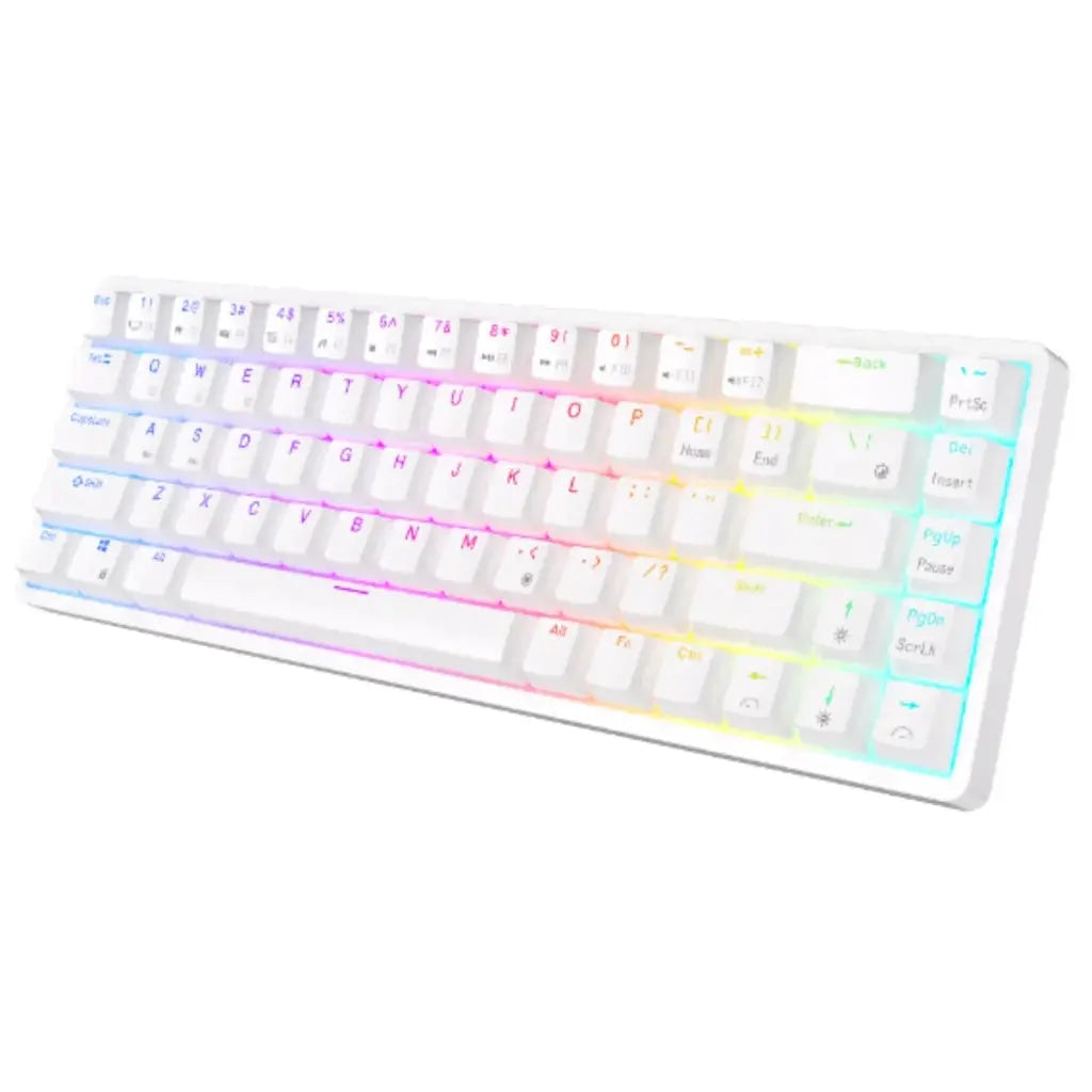 คีย์บอร์ด ROYAL KLUDGE RK837 WH WL RED SW สีขาวSpeedCom