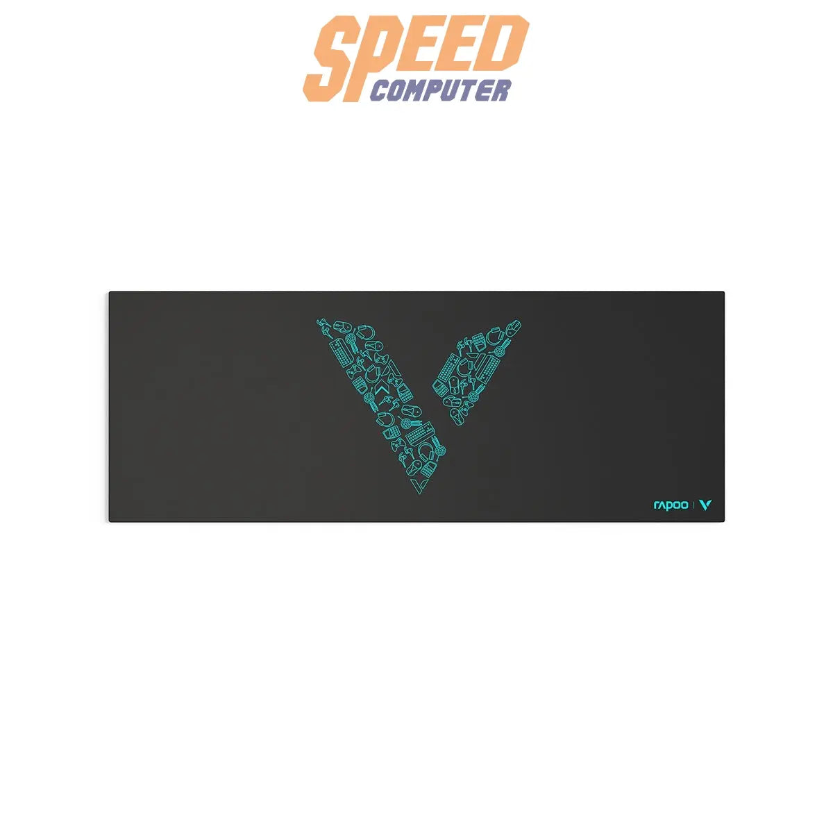 แผ่นรองเมาส์ Rapoo Mouse Pad V1L - BK 800X300 MM Black - SpeedCom