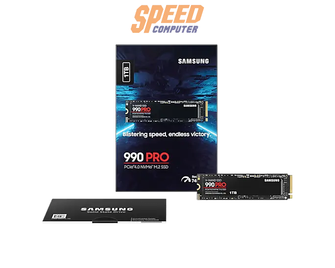 เอสเอสดี SAMSUNG 990 PRO 1TB PCIe 4x4/NVMe M.2 2280 MZ - V9P1T0BW - SpeedCom