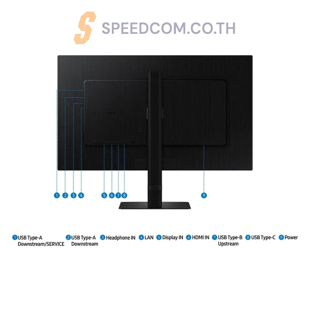 จอมอนิเตอร์ SAMSUNG ViewFinity S8 LS27D804UAEXXT 27.0" IPS 60Hz 4K สีดำ - SpeedCom