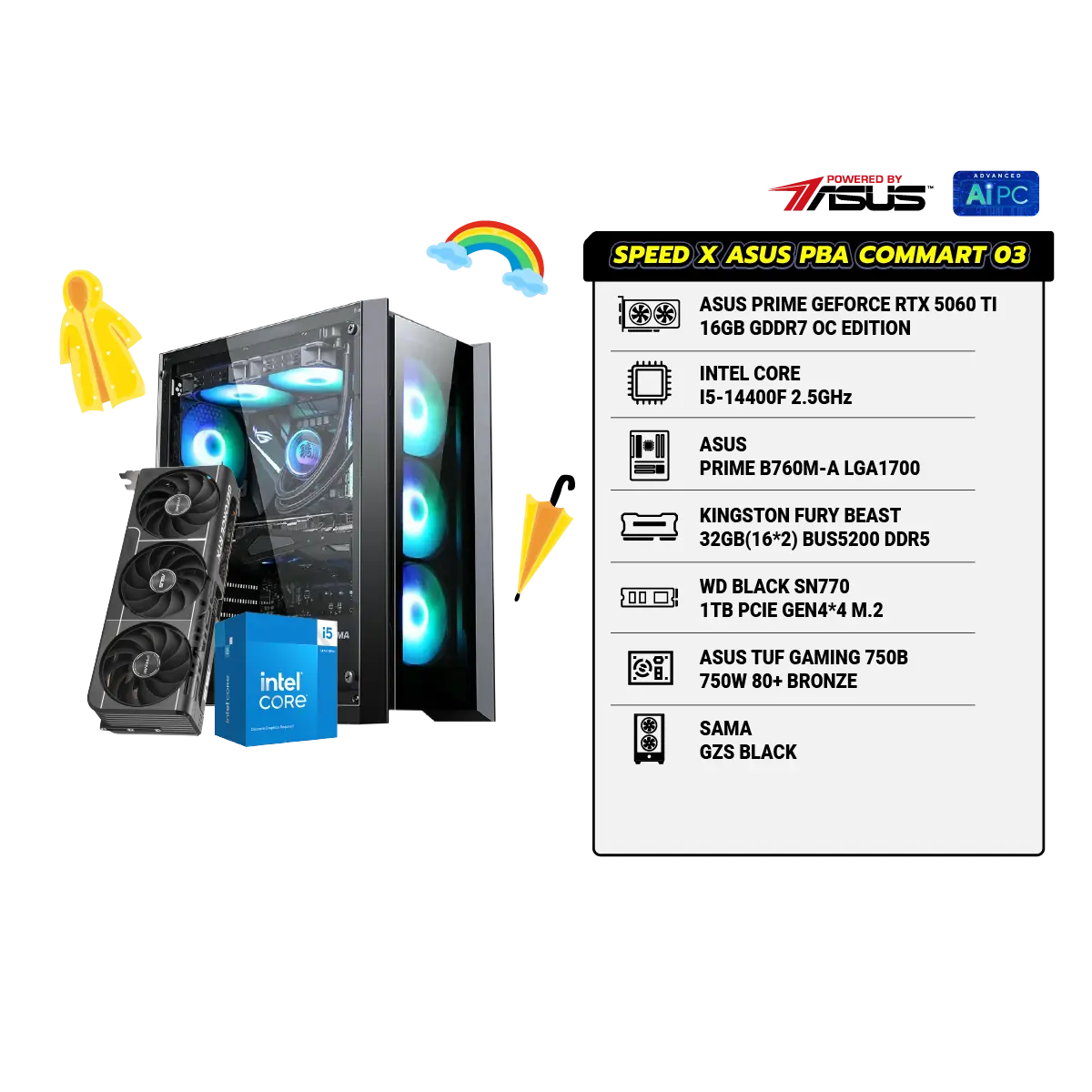 คอมประกอบ SPEED X ASUS PBA Powered By ASUS 03 - 39KSpeedCom