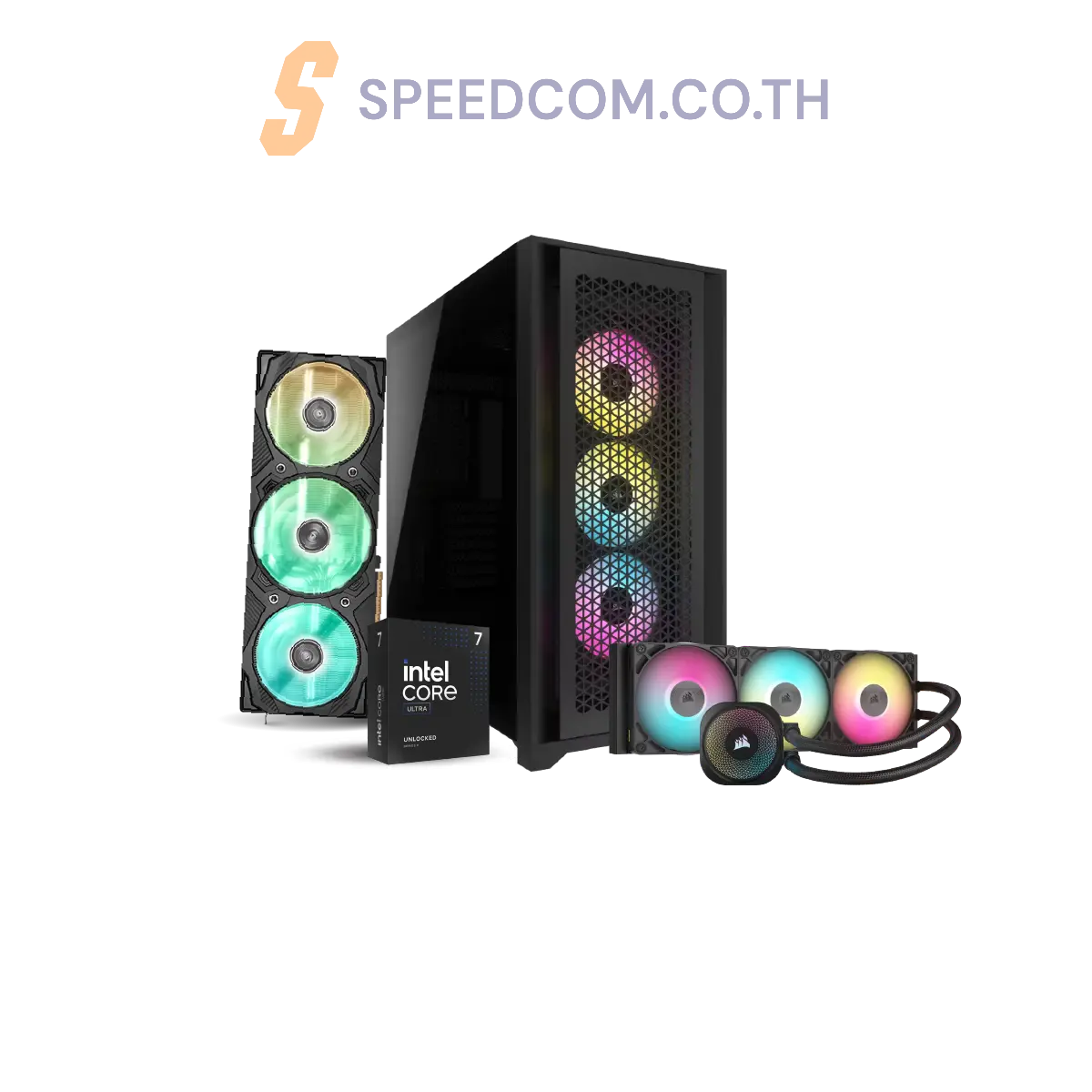 คอมประกอบ SPOL-CORSAIR SET 4-ULTRA 7 265K-32GB-1TB-5070TISpeedCom